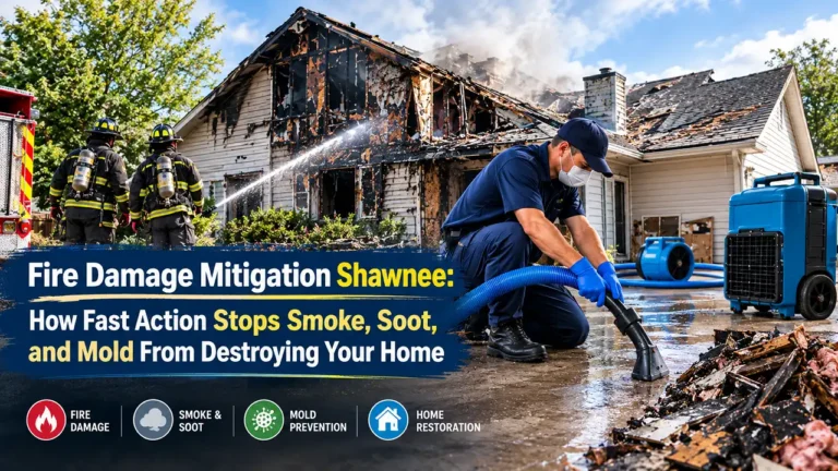 Fire Damage Mitigation Shawnee: How Fast Action Stops Smoke, Soot, and Mold From Destroying Your Home