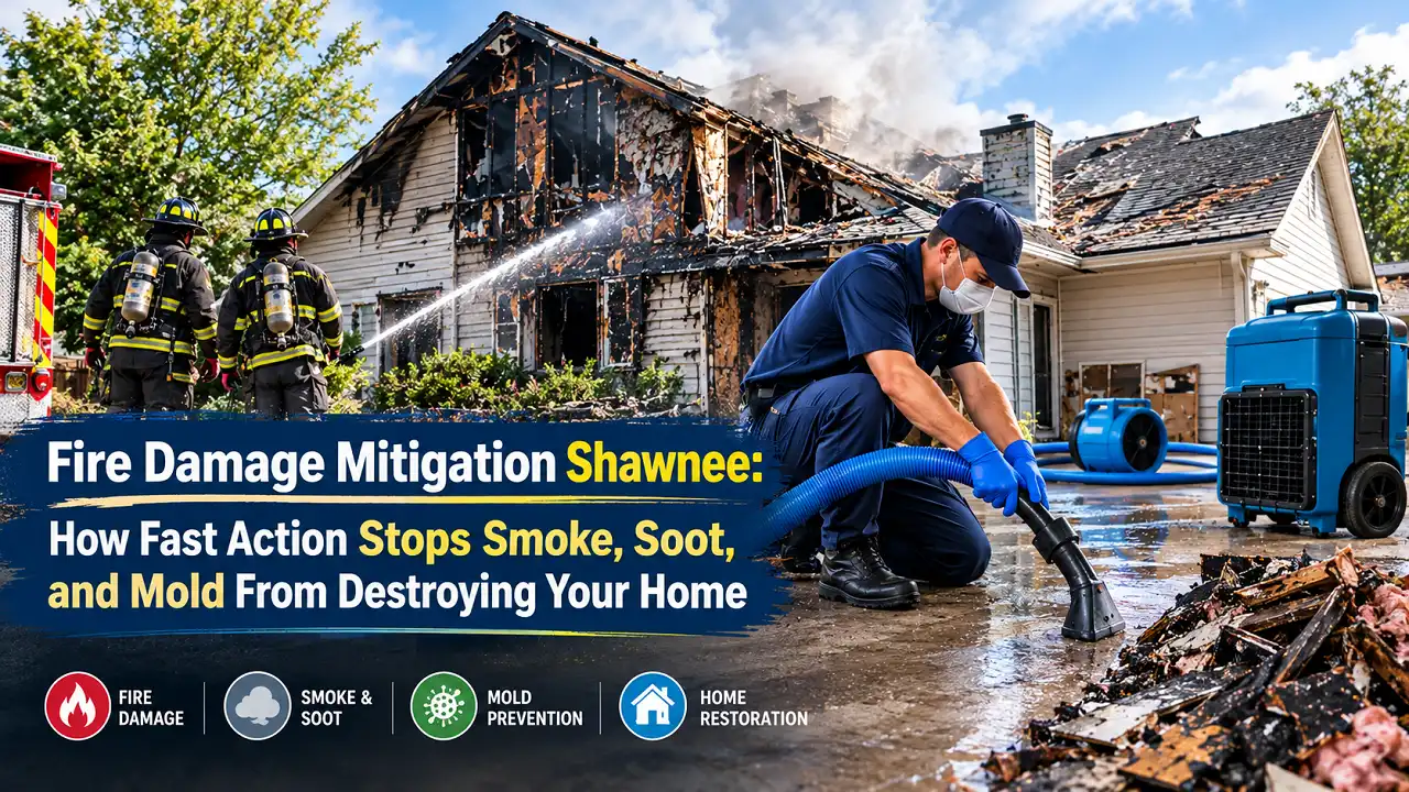 Fire Damage Mitigation Shawnee: How Fast Action Stops Smoke, Soot, and Mold From Destroying Your Home