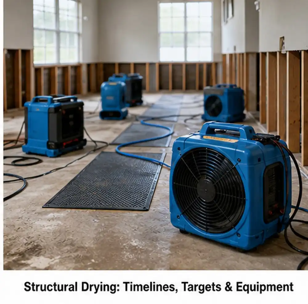 Structural Drying: Timelines, Targets, and Equipment